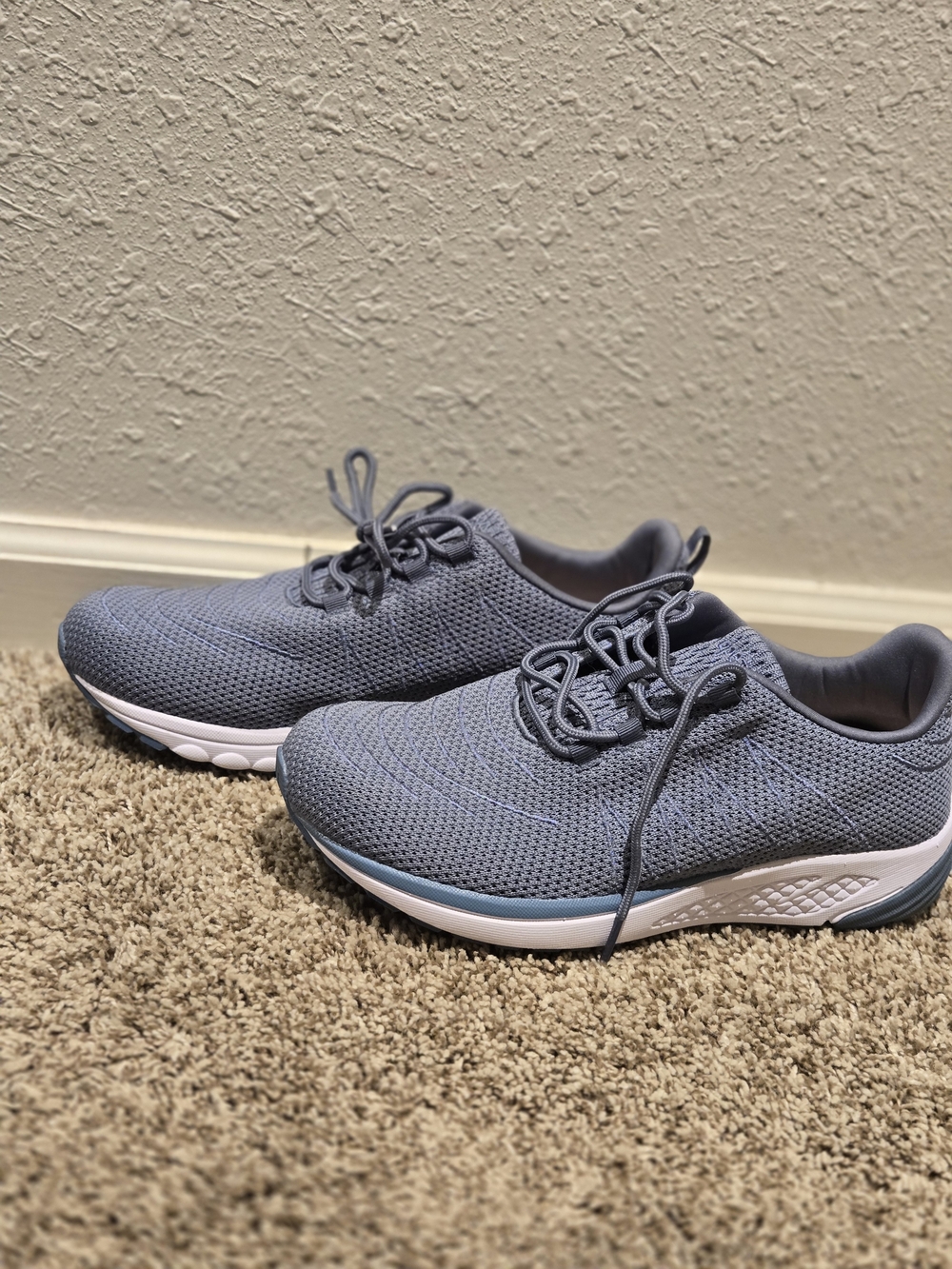 Propet Light Blue Knit Slip-On Sneakers Sz 12